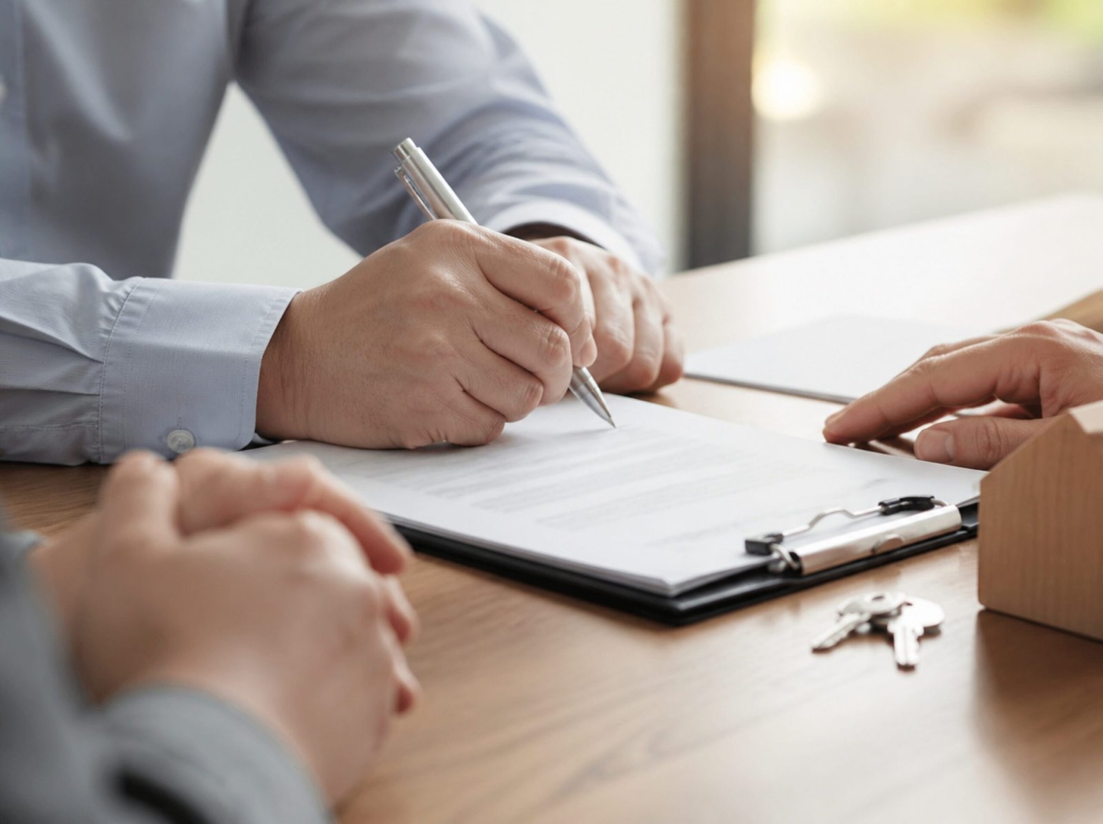 Signature de l'acte de vente chez le notaire